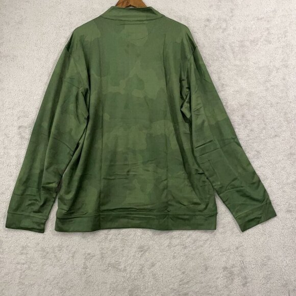 NEW Kirkland Signature Mens XXL Green 1/4 Zip Performance Camo Sweatshirt - Picture 3 of 7